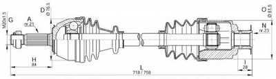 OPEN PARTS drs601500 -  Приводной вал